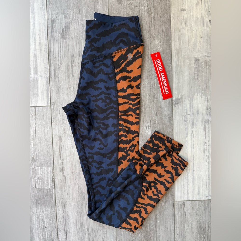 Good American High-Waist Compression Multi-Print Leggings Size 1/Small NWT